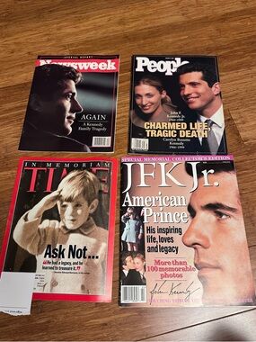 Set of 4 JFK Jr. Carolyn Bessette Tribute Magazines -